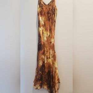 Orange long dress size 2-4